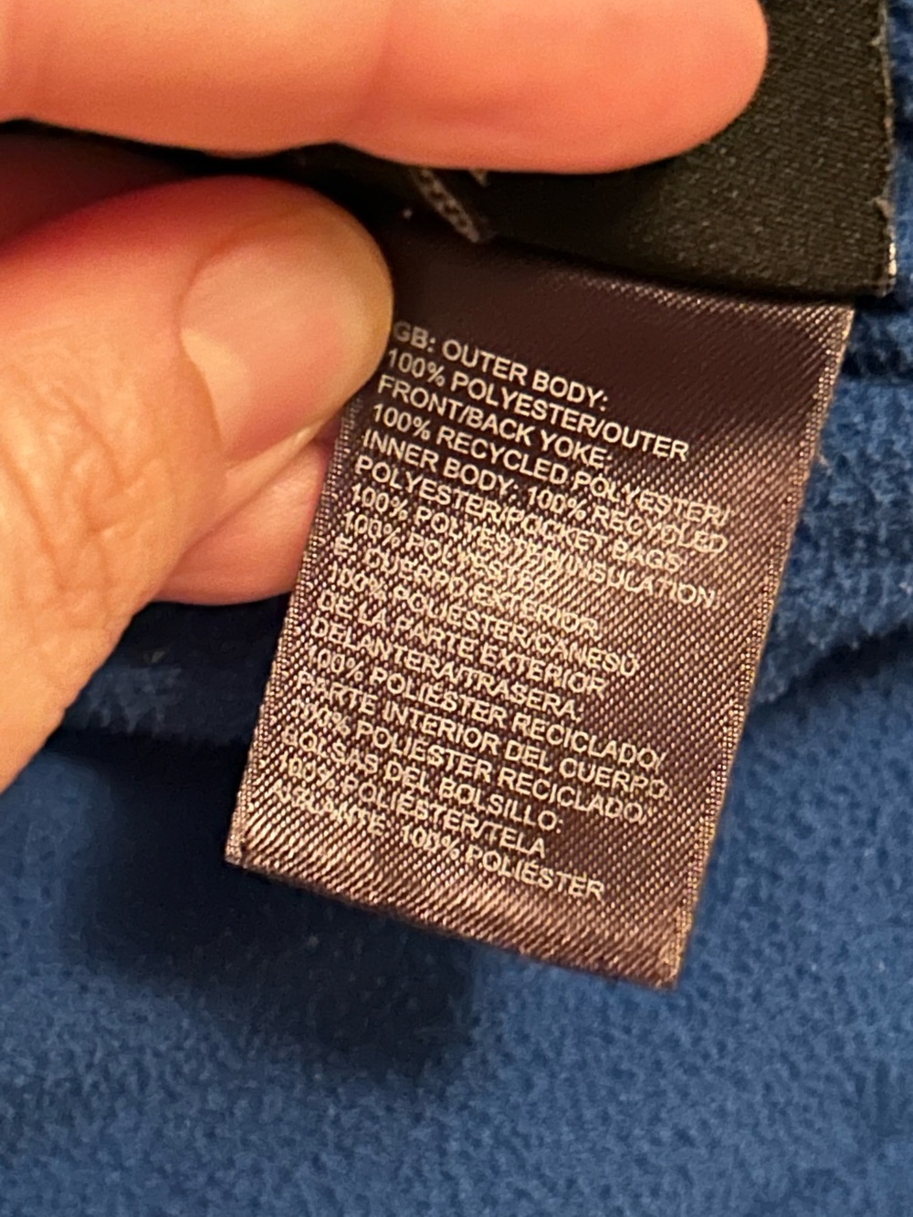 The North Face Reversible Navy & Royal Blue Hooded Jacket | youth XS (6) - Picture 9 of 9